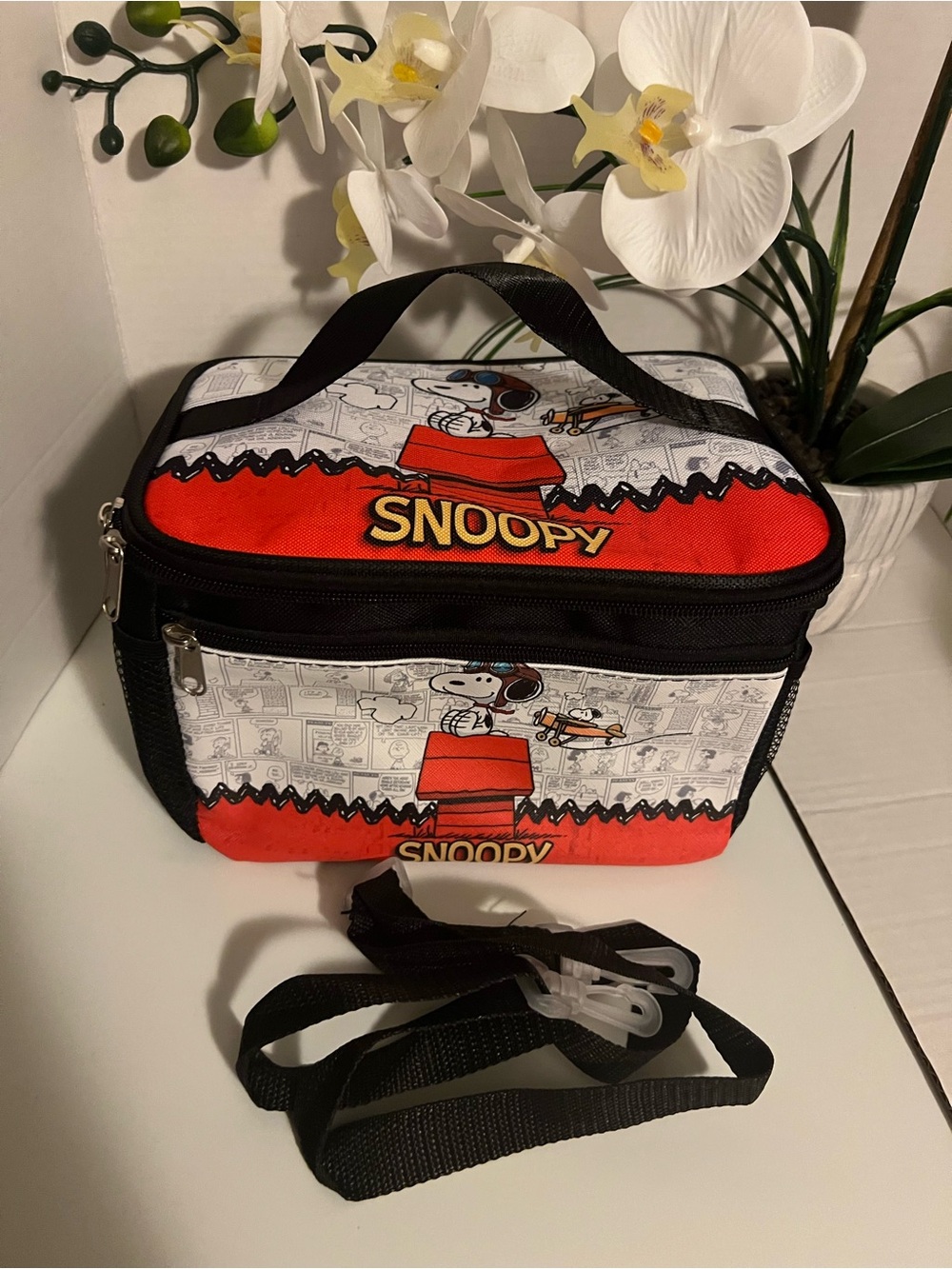 Snoopy Red & White Lunch Bag